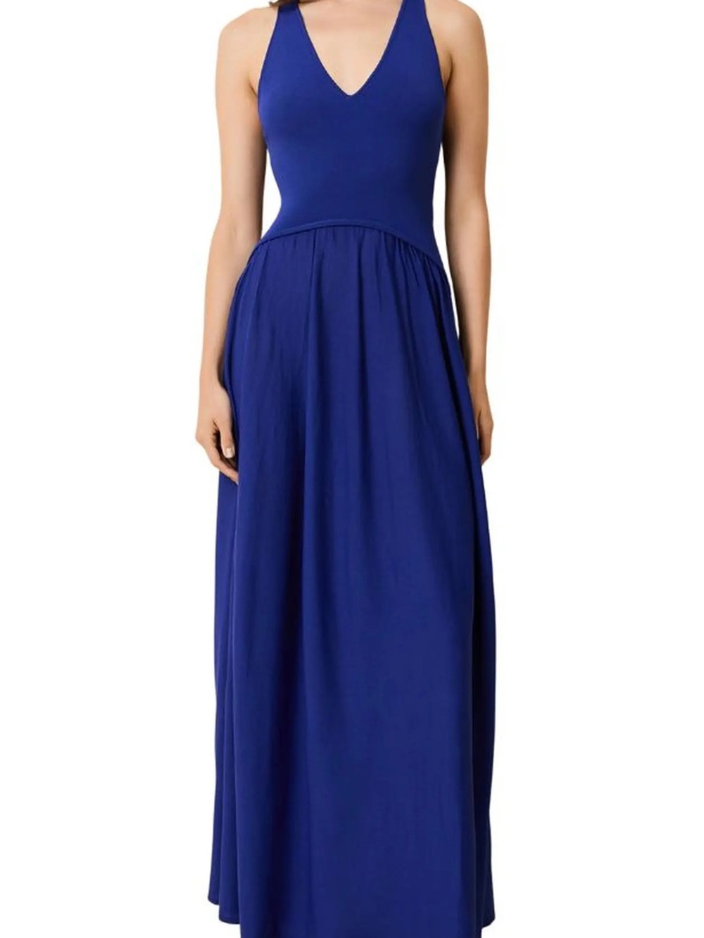 SOLID & STRIPED Royal Blue V-Neck Sleeveless Maxi Dress